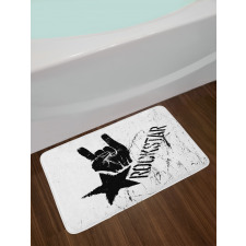 Grunge Effect Hand Star Bath Mat