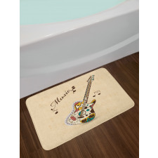 Abstract Funk Instrument Bath Mat