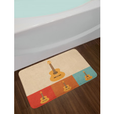 Acoustic Guitars Retro Bath Mat