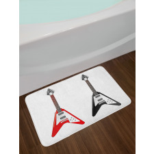 V Shaped Design Song Bath Mat