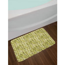 Abstract Autumn Garden Bath Mat