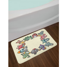 Friendly Robots Toys Bath Mat