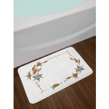 Floral Frame Bath Mat