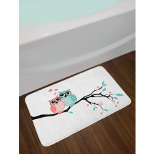 Owl Couple Bath Mat