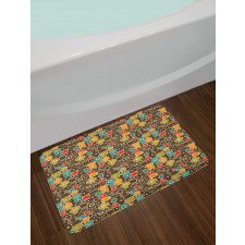 Robot Monsters in Space Bath Mat