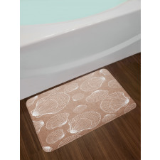 Hand Drawn Shells Bath Mat