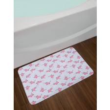 Romantic Pink Kittens Bath Mat