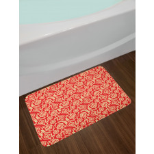 Chinese Blossoms and Curls Bath Mat