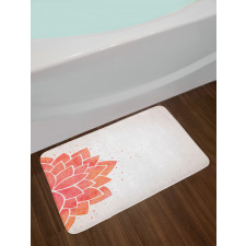 Aquarelle Half Flower Bath Mat
