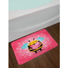 Bumblebee Cartoon Bath Mat