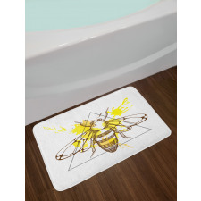 Color Splashed Bee Bath Mat