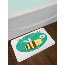 Winking Bumblebee Bath Mat