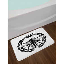 Monochrome Wreath Bath Mat