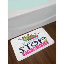 Vivid Cactus and Stars Bath Mat