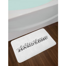 Baby Boys Birthday Text Bath Mat