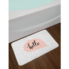 Pale Pink Speech Bubble Bath Mat