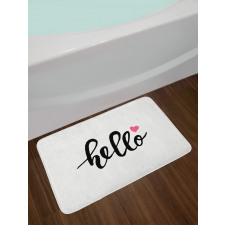 Message with Heart Bath Mat