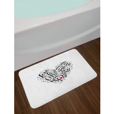 Heart Shape Bath Mat