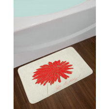 Retro Single Flower Bath Mat