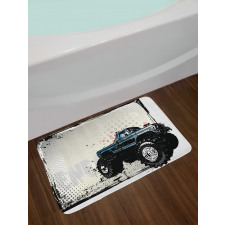 Halftone Monster Pickup Bath Mat