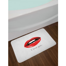 Seductic Female Lips Bath Mat