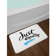 Words Calligraphy Bath Mat