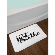 Hand Drawn Font Bath Mat