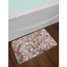 Euros and Cent Coins Bath Mat