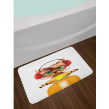 Funny Puppy Hearts Bath Mat