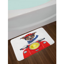 Puppy Pet Motorbike Bath Mat