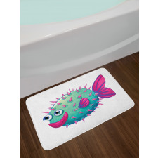 Vibrant Color Bubble Fish Bath Mat