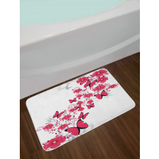 Flower Butterfly Bath Mat