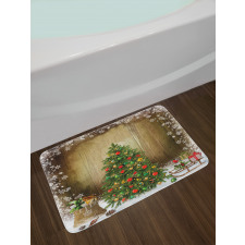 Pine Tree Presents Bath Mat