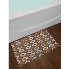 Batik Floral Pattern Bath Mat