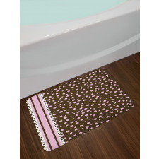 Romatinc Heart Motif Bath Mat