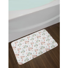 Christmas Penguins Bath Mat