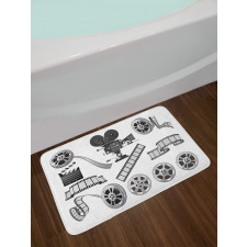 Greyscale Reel Bath Mat