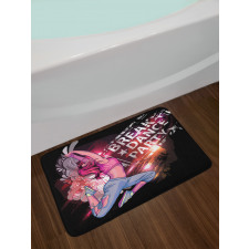 Break Dance Party Theme Bath Mat