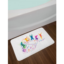 Dancing People Music Bath Mat