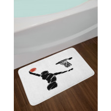 Basketball Player Artwork Bath Mat