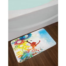 Abstract Woman Bath Mat