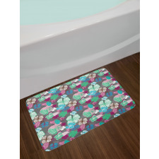 Hawaiian Blossom Plants Bath Mat