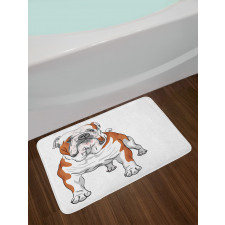 Muscular Dog Bath Mat