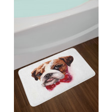 Watercolor Dog Bath Mat