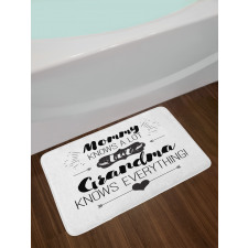 Arrows and Heart Motif Bath Mat