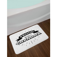 Banner and Abstract Lines Bath Mat