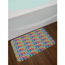 Colorful Frame Animals Bath Mat