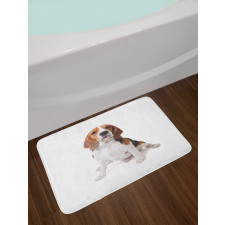 Puppy Dog Friend Posing Bath Mat