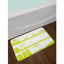 Landscape Pattern Bath Mat