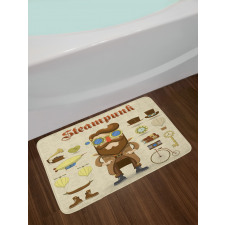 Hipster Gentleman Bath Mat